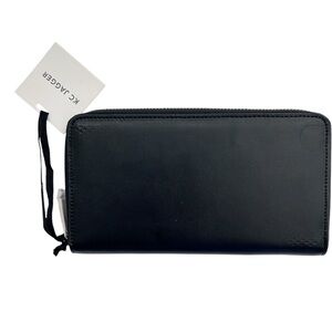 NEW KC Jagger Black Zip Wallet
